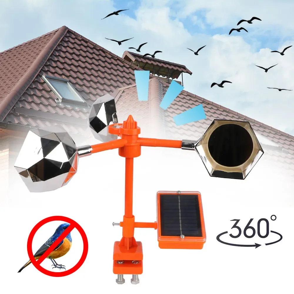 태양광 바람으로 작동하는 자동 조류 퇴치기 360 °  - Solar Bird Scarer 리뷰 및 가격